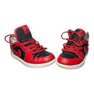 Nike Air Jordan 1 Toddler Shoes Size 13C Red Black White